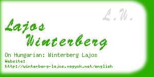 lajos winterberg business card